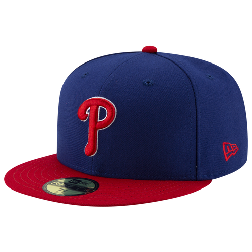 Shop New Era Philadelphia Phillies  Phillies 59fifty Authentic Cap In Royal/red