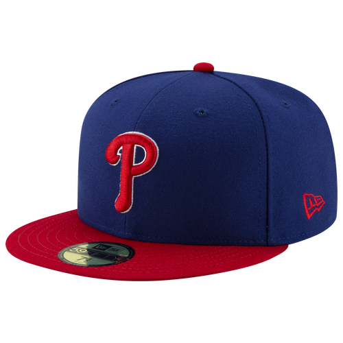 

New Era New Era Phillies 59Fifty Authentic Cap - Adult Royal/Red Size 7