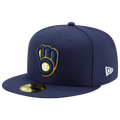 New Era Brewers 59Fifty Authentic Cap - New Era Royal/Yellow