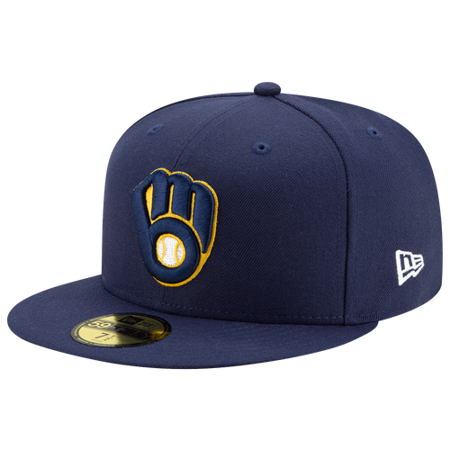 

New Era New Era Brewers 59Fifty Authentic Cap - Adult Royal/Yellow Size 7