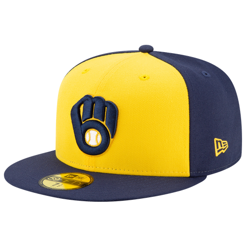 

New Era Milwaukee Brewers New Era Brewers 59Fifty Authentic Cap - Adult Gold/Royal Size 8