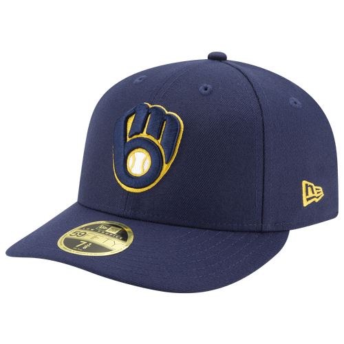 

New Era Mens New Era Brewers 59Fifty Authentic Collection Cap - Mens Navy/Navy Size 7