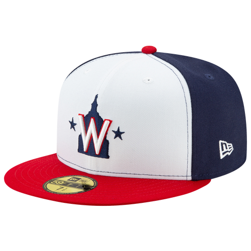Shop New Era Washington Nationals  Nationals 59fifty Authentic Cap In White/red/red