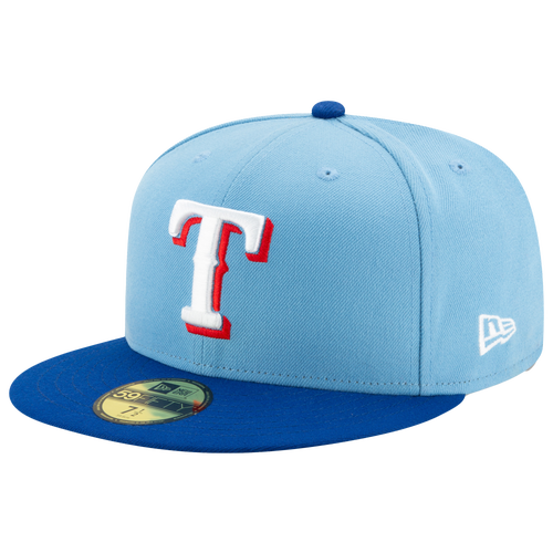 

New Era Texas Rangers New Era Rangers 59Fifty Authentic Cap - Adult White/Royal/Baby Blue Size 7