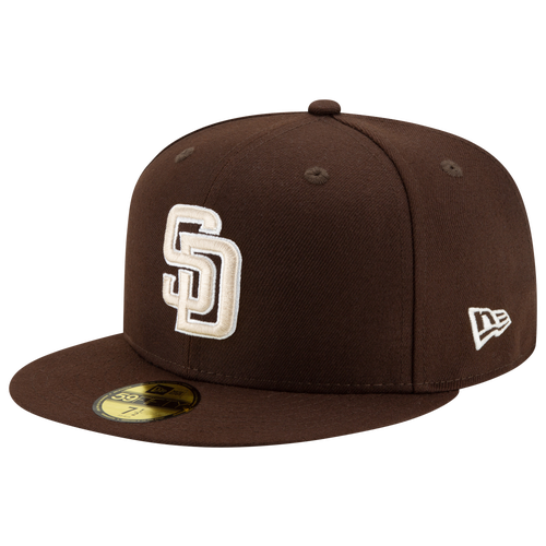 Shop New Era Padres 59fifty Authentic Cap In Brown/tan