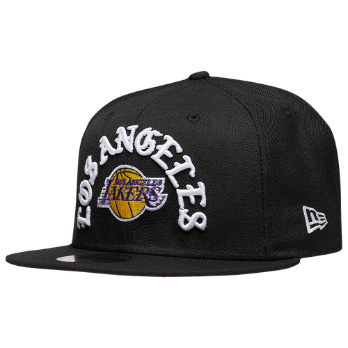 New Era Mens Los Angeles Lakers Nba Ole English Logo Snapback Cap In ...