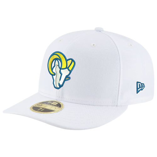 Men's New Era White Los Angeles Rams Omaha Low Profile 59FIFTY