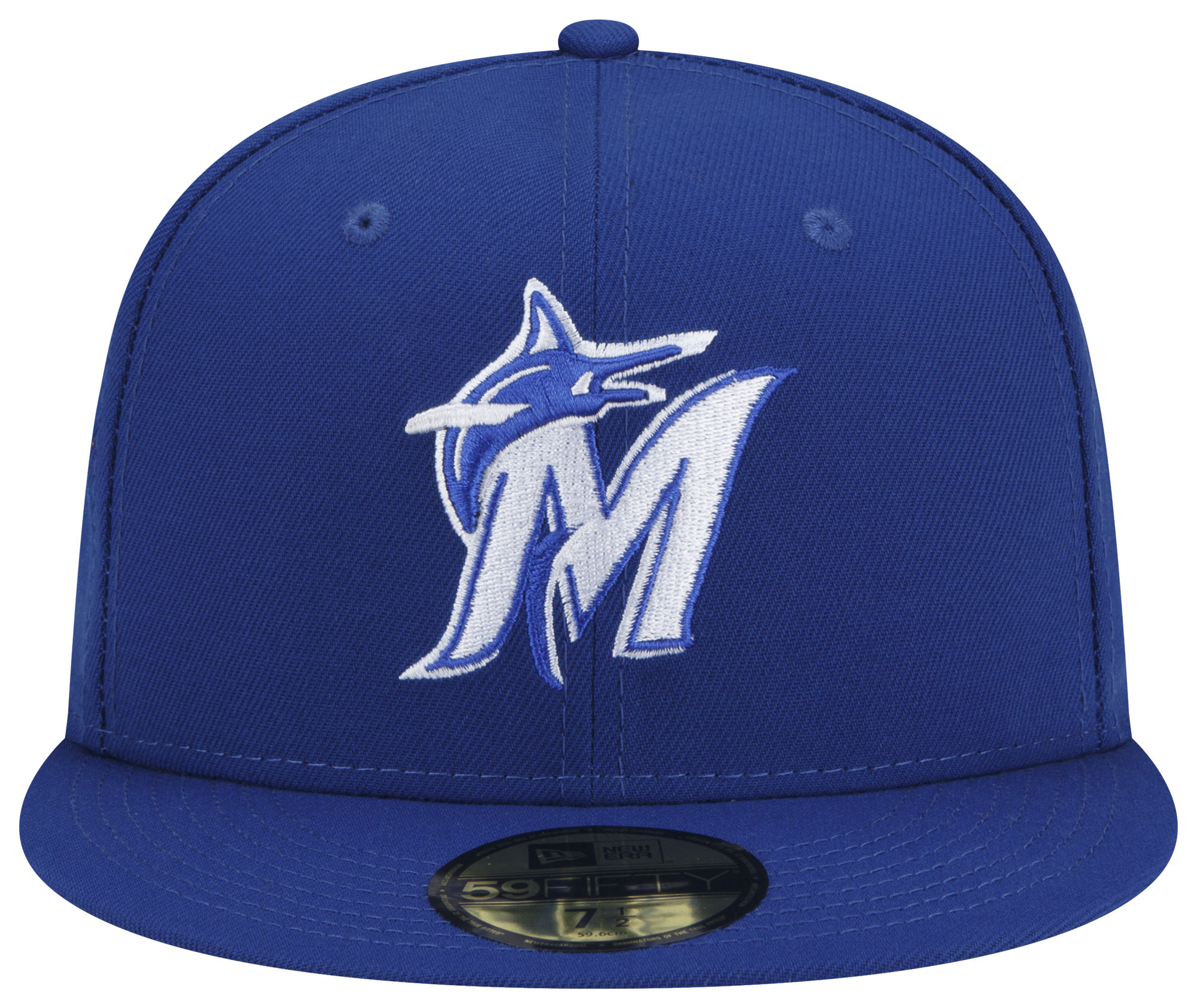 New Era Marlins Logo White 59Fifty Fitted Cap