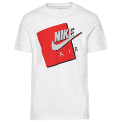 Men's - Nike Air Box T-Shirt - White/Red/Grey