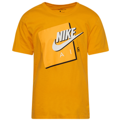 Men's - Nike Air Box T-Shirt - University Gold/Orange/White