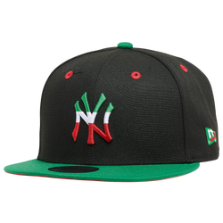 Men's - New Era Yankees 2 Tone Mexico Flag Snapback - Black/Green