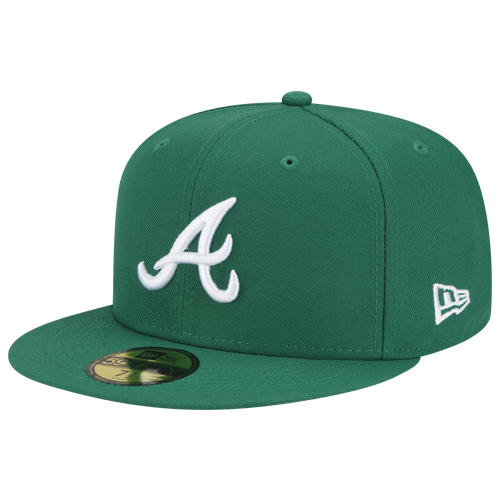

New Era Mens Los Angeles Dodgers New Era Braves Logo White 59Fifty Fitted Cap - Mens Kelly Green/Kelly Green Size 8