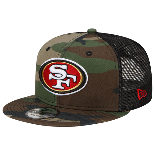 Men's San Francisco 49ers New Era Camo Woodland Brushed 9FIFTY Snapback Hat