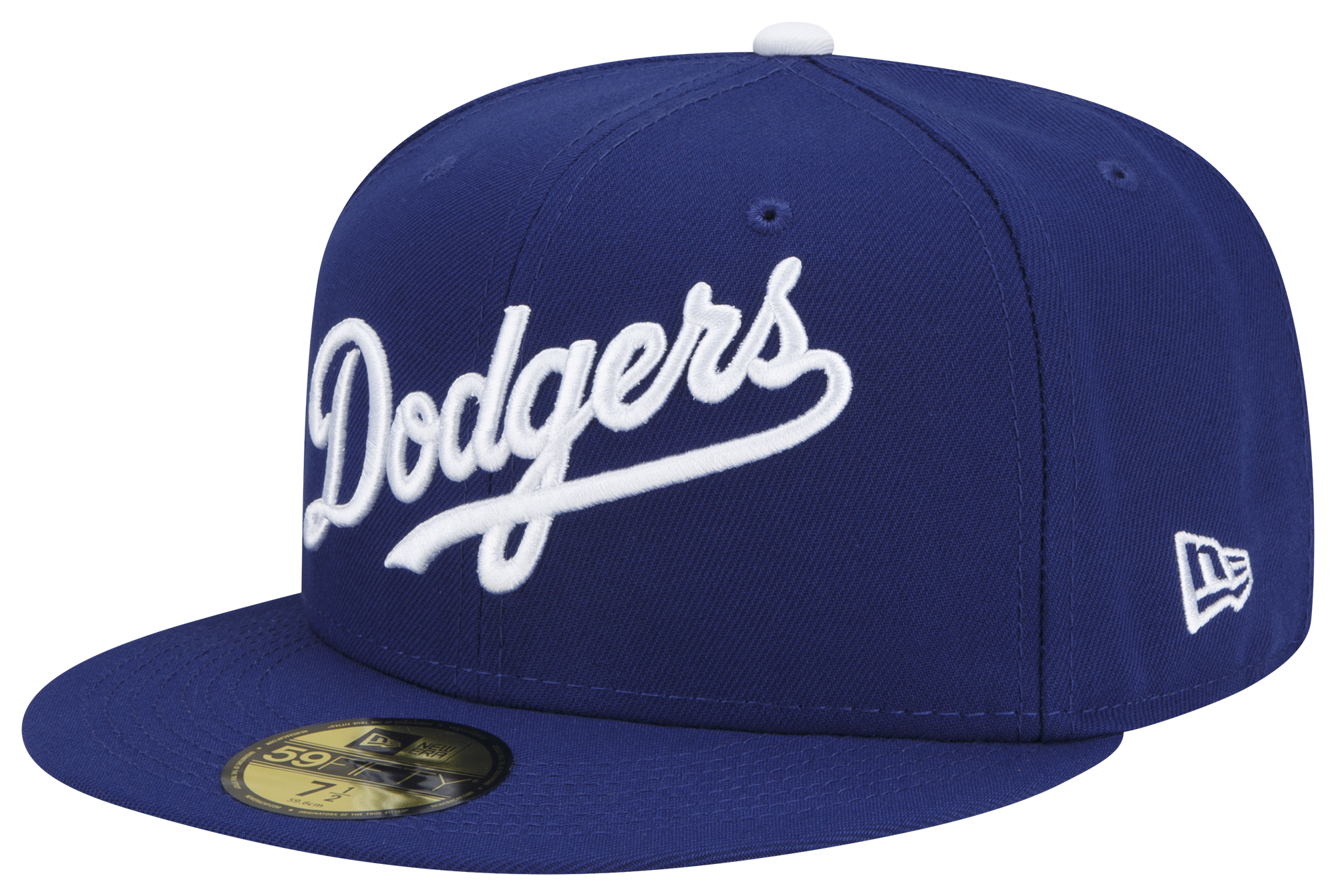 New Era Dodgers Logo White 59Fifty Fitted Cap