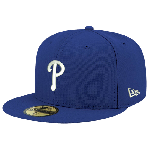 

New Era Mens Philadelphia Phillies New Era Phillies Logo White 59Fifty Fitted Cap - Mens Royal/Royal Size 7