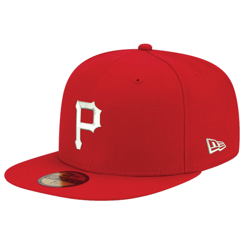 

New Era Mens New Era Pirates Logo White 59Fifty Fitted Cap - Mens Red/Red Size 8