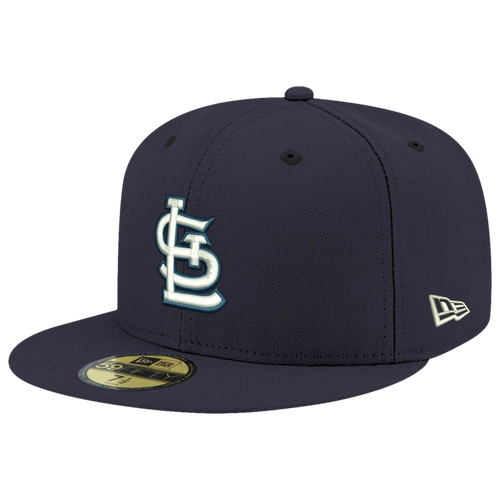 

New Era Mens New Era Cardinals Logo White 59Fifty Fitted Cap - Mens Navy/Navy Size 8