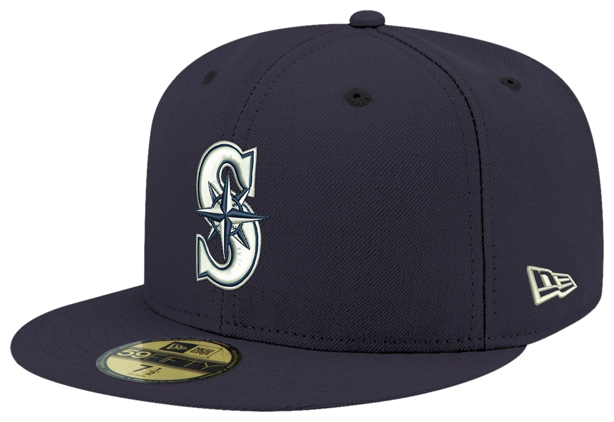 New Era Mariners Logo White 59Fifty Fitted Cap Foot Locker