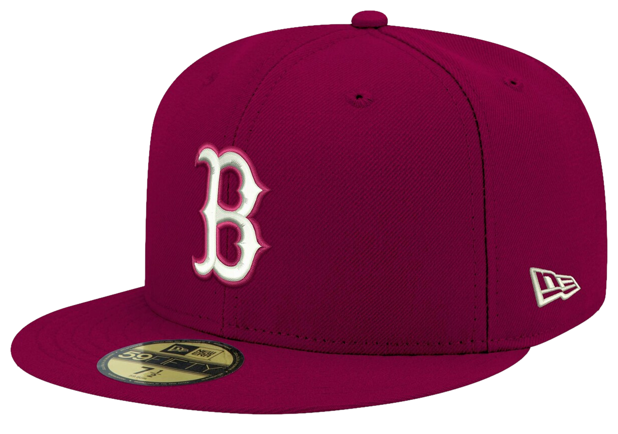 New Era Red Sox Logo White 59Fifty Fitted Cap