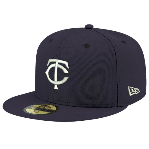 

New Era Mens New Era Mets Logo White 59Fifty Fitted Cap - Mens Navy/Navy Size 7