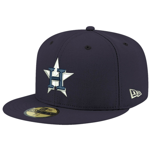 

New Era Mens New Era Astros Logo White 59Fifty Fitted Cap - Mens Navy/Navy Size 8