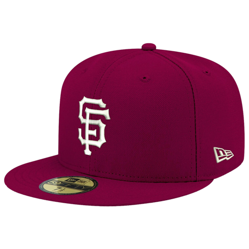 

New Era Mens New Era Giants Logo White 59Fifty Fitted Cap - Mens Cardinal/Cardinal Size 8