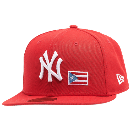 New Era Mens  Yankees 59fifty Puerto Rico Flag Fitted Cap In Red/white