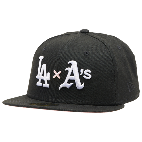 

New Era Mens Los Angeles Dodgers New Era Dodgers 59Fifty Dueling Fitted Cap - Mens Black/White/Pink Size 7