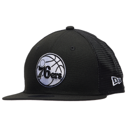 Men's - New Era 76ers Trucker Snapback - Black/White
