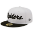 New Era Raiders Flipside 59Fifty Fitted Hat - Men's White