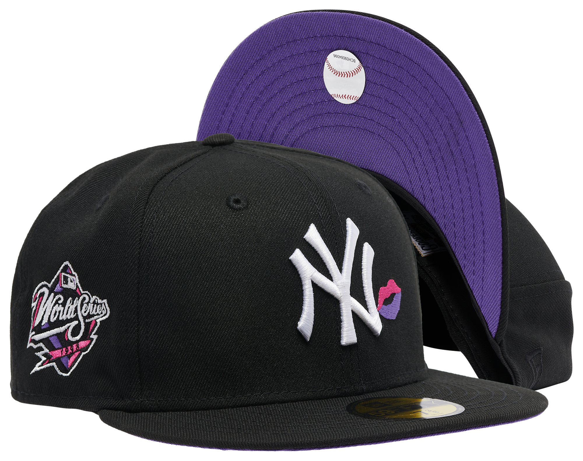 New Era Yankees Side Patch Lips Kiss Fitted Cap
