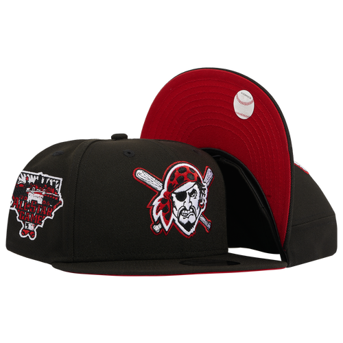 

New Era Mens Pittsburgh Pirates New Era Pirates 2T Snap Cap - Mens Black/Red Size One Size