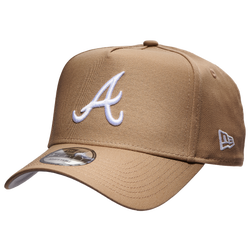 Men's - New Era Braves 9Forty A Frame Cap - Khaki/White