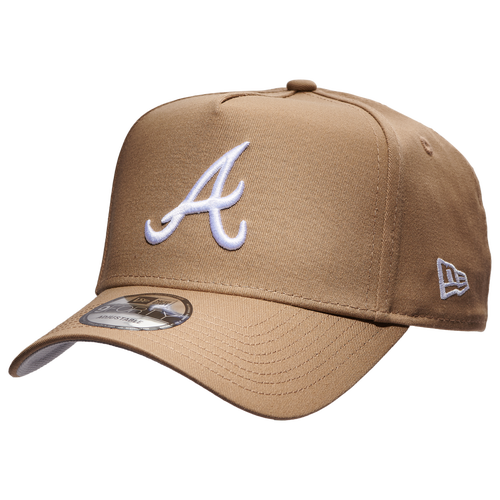 

New Era Mens Atlanta Braves New Era Braves 9Forty A Frame Cap - Mens Khaki/White Size One Size