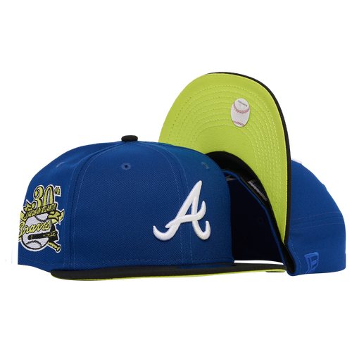 

New Era Mens Atlanta Braves New Era Braves 2T Side Patch Fitted Cap - Mens Royal/Black Size 7