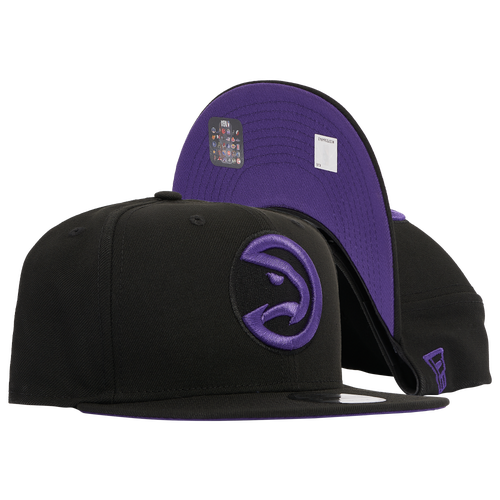 

New Era Mens Atlanta Hawks New Era Hawks Snapback - Mens Black/Purple Size One Size