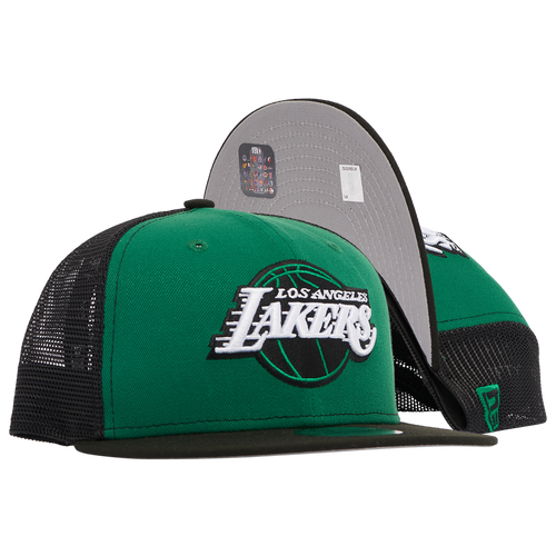 

New Era Mens Los Angeles Lakers New Era Lakers Trucker Cap - Mens Black/Green Size One Size