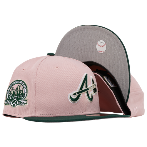 

New Era Mens Atlanta Braves New Era Braves 2-Toned Side Patch Fitted Cap - Mens Blush/Green Size 7
