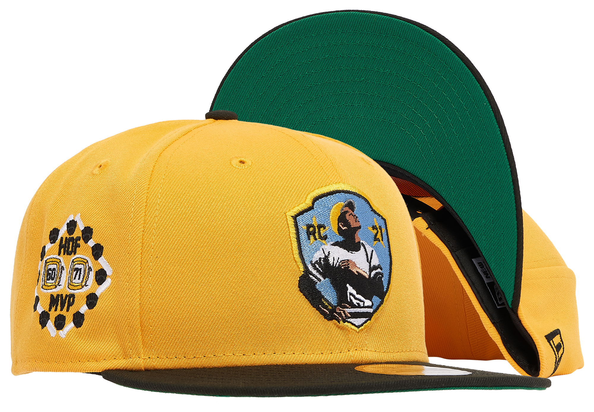 Roberto Clemente 21 Baseball Cap Yellow and Black