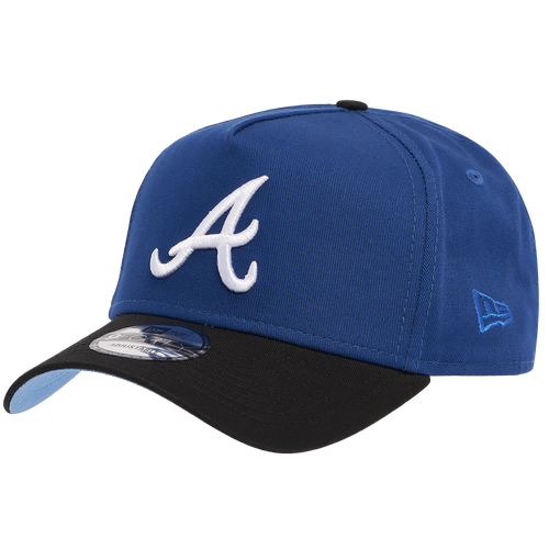 

Atlanta Braves New Era Braves A Frame Two Tone Side Patch Adj Cap - Mens Black/Blue Size One Size