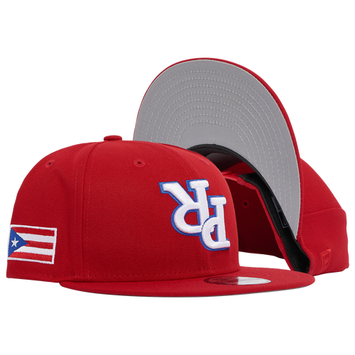 

New Era Mens New Era Puerto Rico Upside Down Snap Cap - Mens Red/White Size One Size