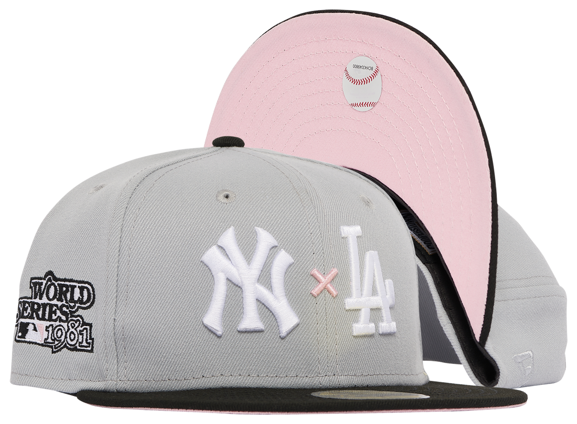 New York Yankees TEAM-BASIC Light Grey-White Fitted Hat