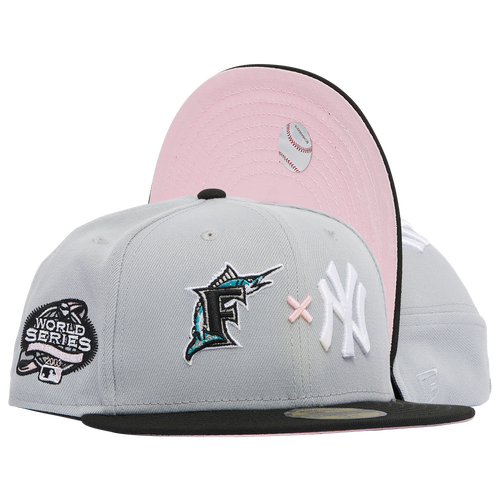 

New Era Mens New Era Marlins x Yankees 2T Fit Cap - Mens Grey/Black Size 7