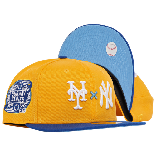 

New Era Mens New Era Mets x Yankees 2T Fit Cap - Mens Yellow/Navy Size 7