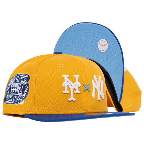 New Era Mens  Mets X Yankees 2t Fit Cap In Yellow