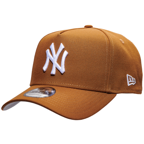 

New Era Mens New York Yankees New Era Yankees Adjustable A Frame Cap - Mens Brown/White Size One Size