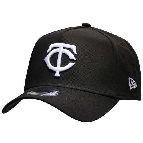 

New Era Mens Minnesota Twins New Era Twins A Frame Adjustable Cap - Mens Black/White Size One Size