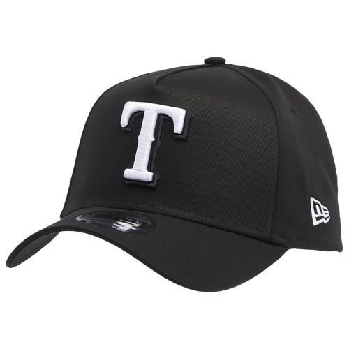 

New Era Mens Texas Rangers New Era Rangers A Frame Adjustable Cap - Mens Black/White Size One Size