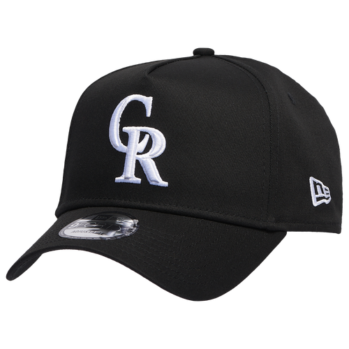 

New Era Mens Colorado Rockies New Era Twins A Frame Trucker Cap - Mens Black/White Size One Size