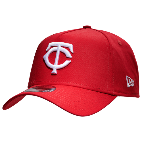 

New Era Mens Minnesota Twins New Era Twins A Frame Adjustable Cap - Mens White/Red Size One Size